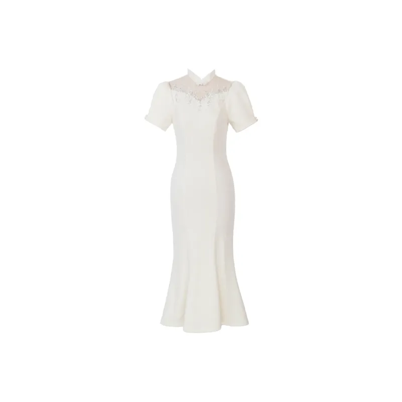 Clothes Cut By Time Cheongsam Women's White-0