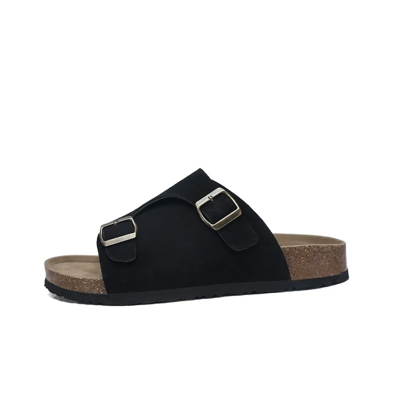 NANJIREN Slide Slippers Men Khaki/Ecru/Black-10