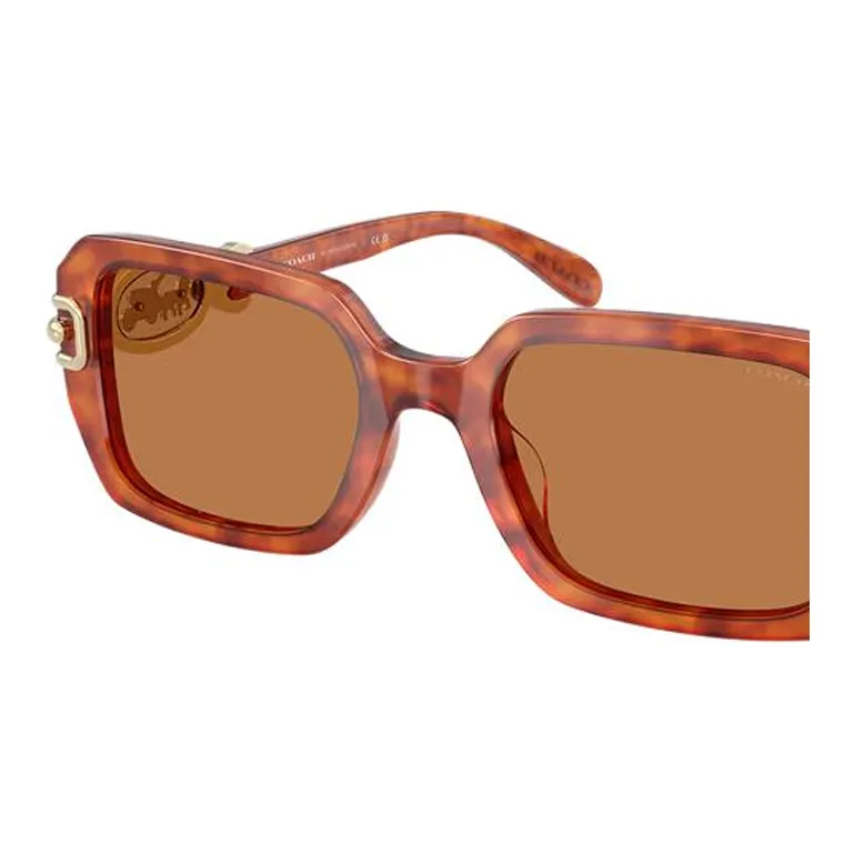 COACH Injection Molded Plastic Rectangular Sunglasses Women's Tortoiseshell-2