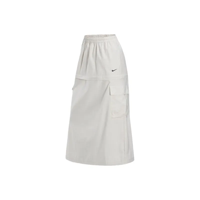 Nike Casual Long Skirts Women's White-0