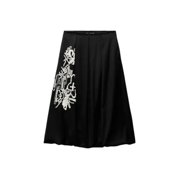 ZARA ZW Series Casual Long Skirts Women's Black