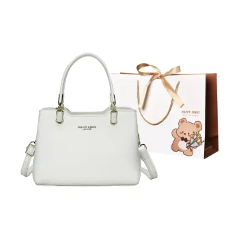 ERANGBEAR PU Crossbody Handbag Regular Women's White/Purple/Khaki/Pink/Blue/Green/Black
