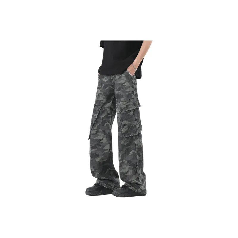 7 SEVFUN Casual Pants Unisex Camouflage Gray-0