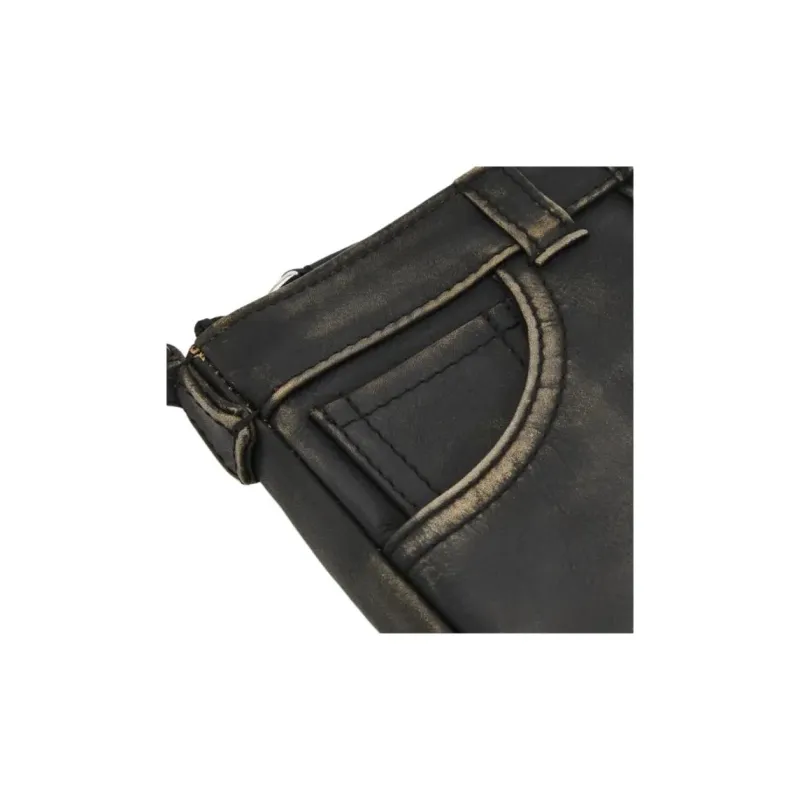 MEDEA Calfskin Handbag Shoulder Bag Women's Dark Brown-4