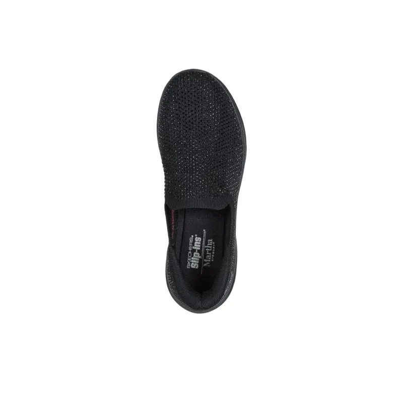 Martha Stewart x Skechers Slip ins Low Top Casual Shoes Women's Black-4