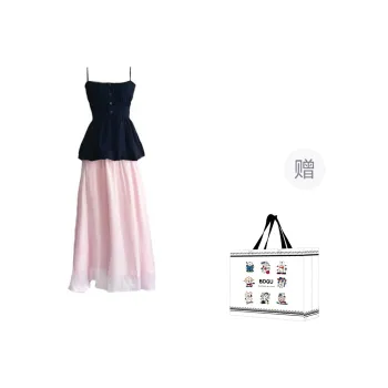 BDGU Skirt Set Women's Black Pink