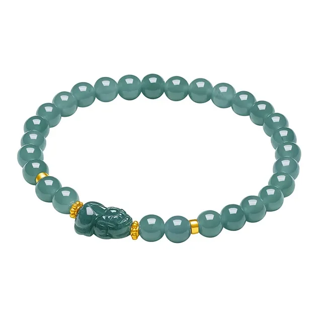 LIU GUI FU JEWELRY Bean Type Jadeite Bracelets Unisex-1