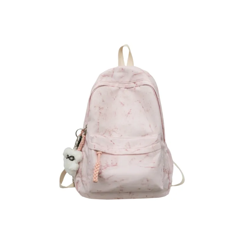 Yalu Nylon Backpack Unisex Black/Ecru/Yellow/Pink/Light Purple/Light Green-29