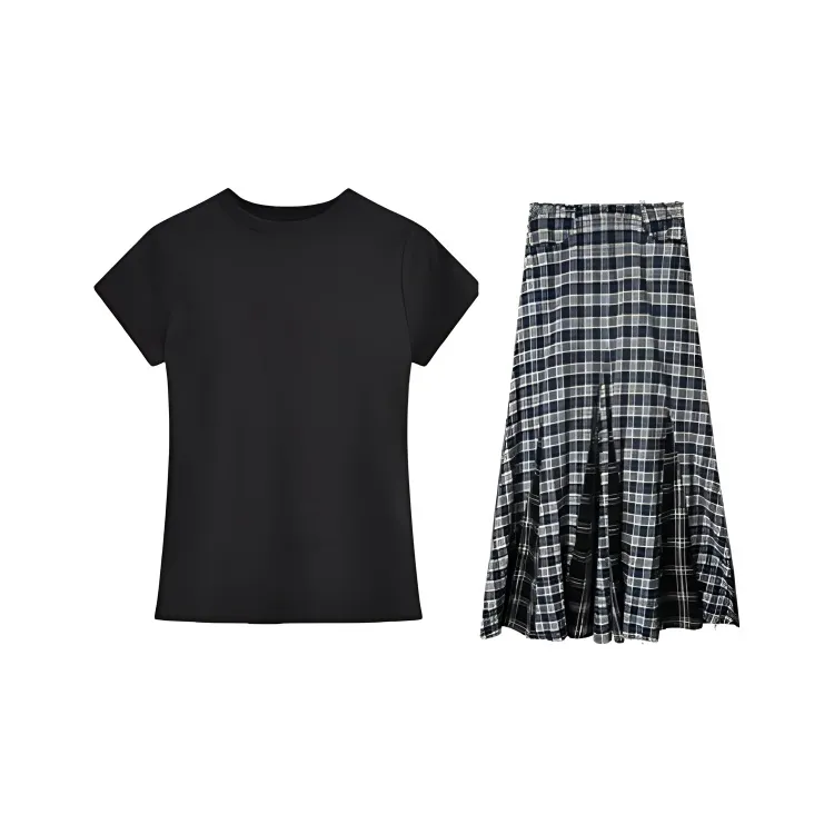 DOSOHEB Two Piece Skirt Sets Women's-0