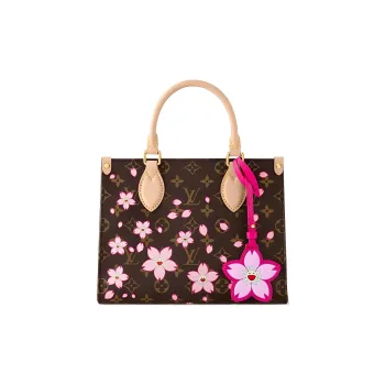 LOUIS VUITTON X Takashi Murakami OnTheGo Pm Sakura Brown