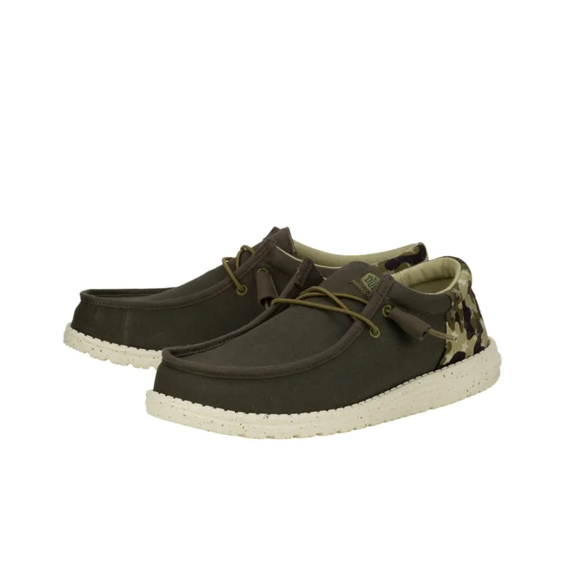 Heydude Wally Funk Americana Casual Shoes Men's Olive Green-1