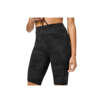 Lululemon Invigorate Sports Shorts 10' Women's Camouflage Deep Carbon
