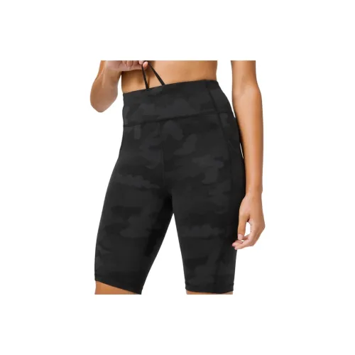Lululemon Invigorate Sports Shorts Satin 10' Women's Camouflage Deep Carbon