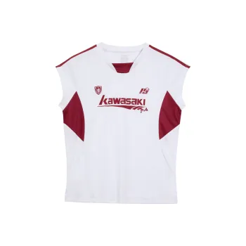 Kawasaki Small Waist Series Badminton Jersey Women's Red And White