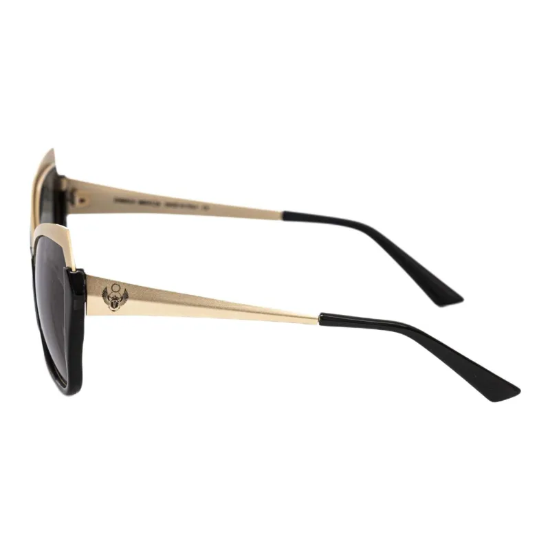 Frankie Morello Acetate Cat Eye Sunglasses Women's Black-1