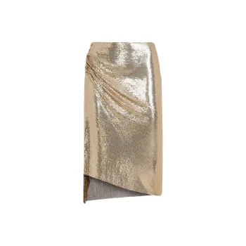 Paco Rabanne Ruched Detailed Asymmetric Midi Skirt