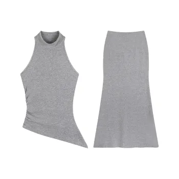 GLEE DIARY Skirt Set Women's Gray
