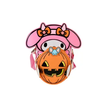 Sanrio Loungefly Pumpkin Polyurethane Shoulder Bag Women's Pink & Orange