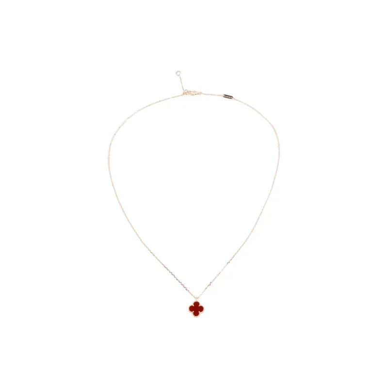 Van Cleef & Arpels 18K Rose Gold Necklaces Women's Red-2