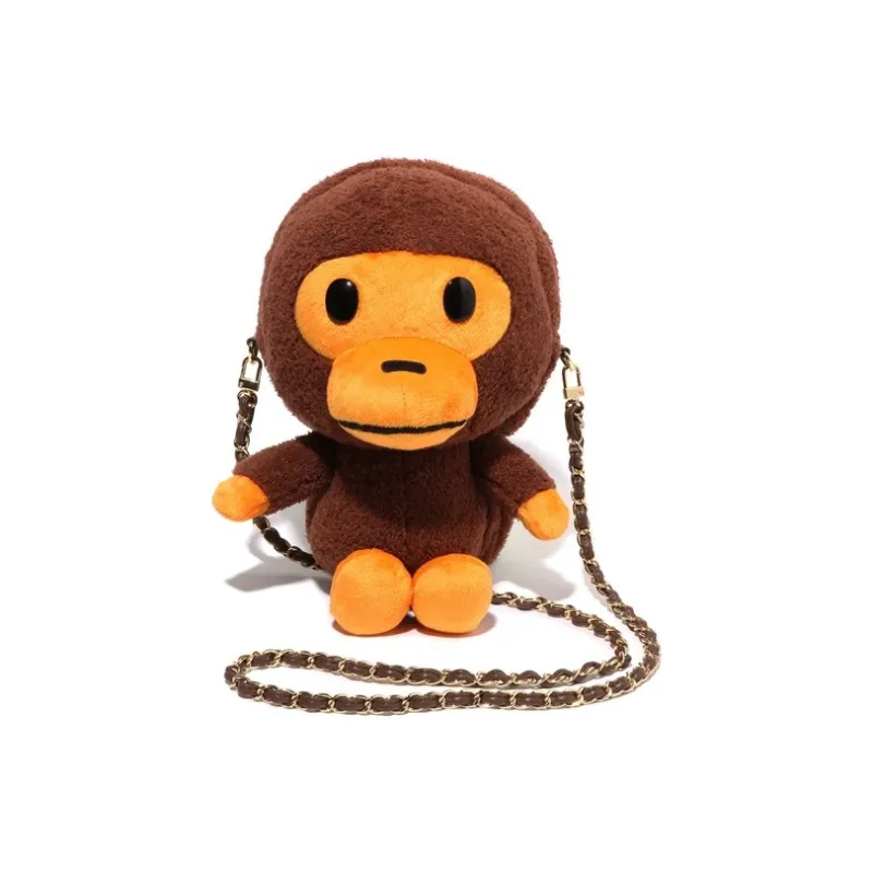 A BATHING APE Fabric Crossbody Bag Unisex Coffee-0