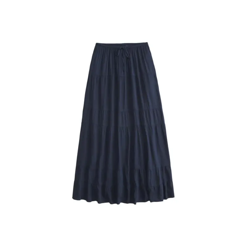 Hollister Casual Long Skirts Women's Marine Blue-0