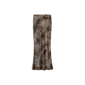 NancyCavally Casual Long Skirt Women's Leopard Print