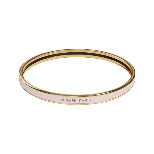 HERMES Enamel Bangles Women's Gold