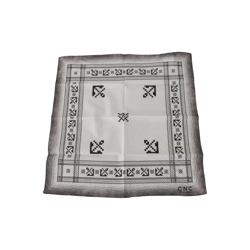 COSTUME NATIONAL Cotton Silk Scarves Men's Gray-0