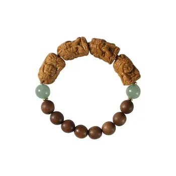 Zhiyi Barbie Sandalwood Wooden Bracelets Unisex