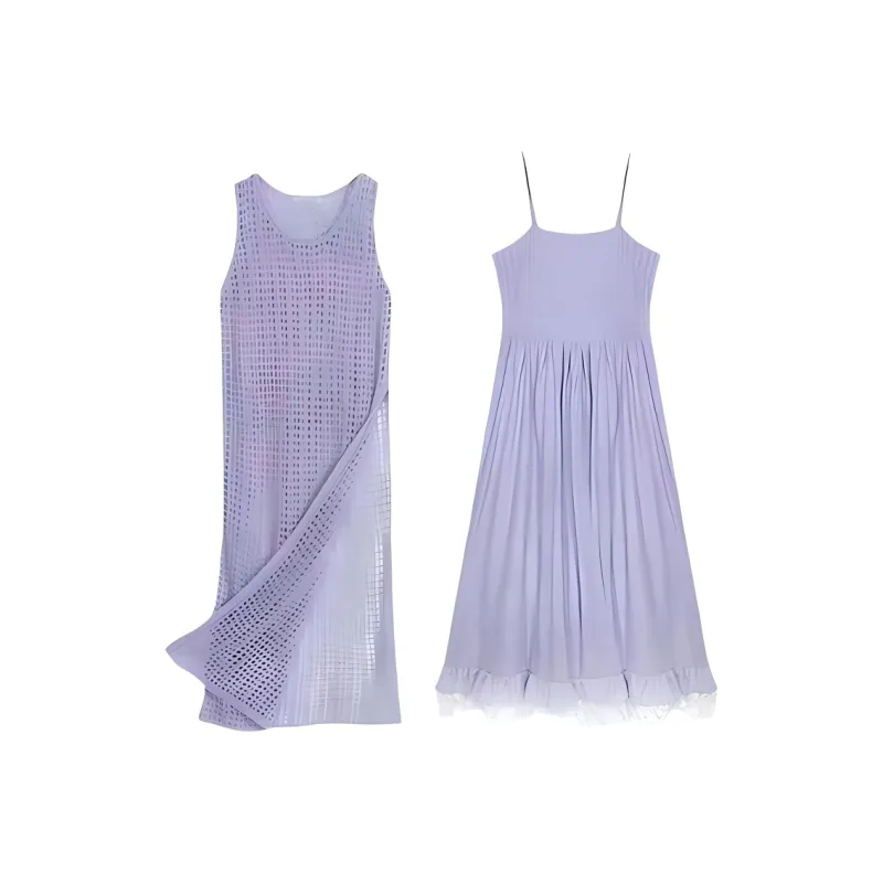 DOSOHEB Skirt Set Women's Purple-0