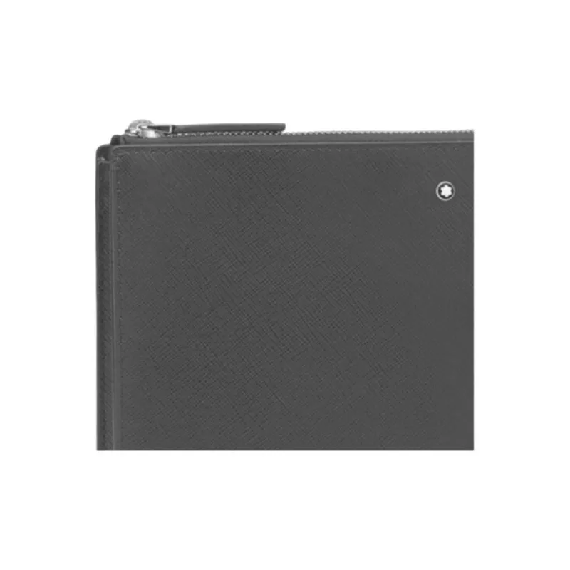 MONTBLANC Leather Clutch Men's Dark Gray-3