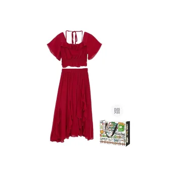 Pzhk Skirt Set Women's Vintage Red