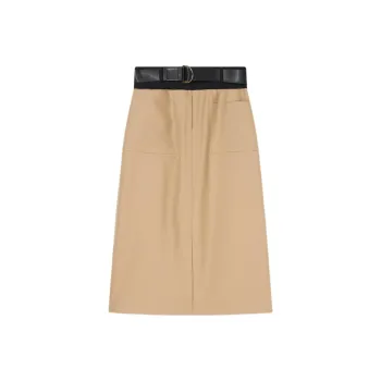 Goodland Casual Long Skirts Women's Khaki