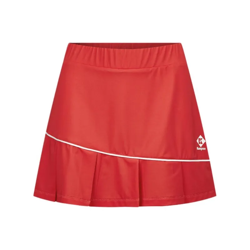 KUMPOO Casual Short Skirts Women's Red-0