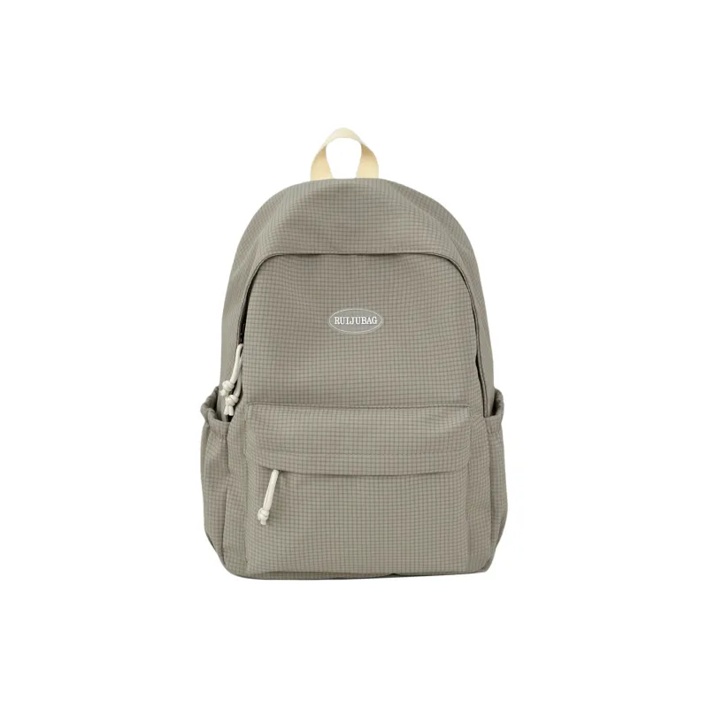 Kewuku Nylon Backpack Unisex Lake Blue, Light Green, White, Pink, Khaki-4