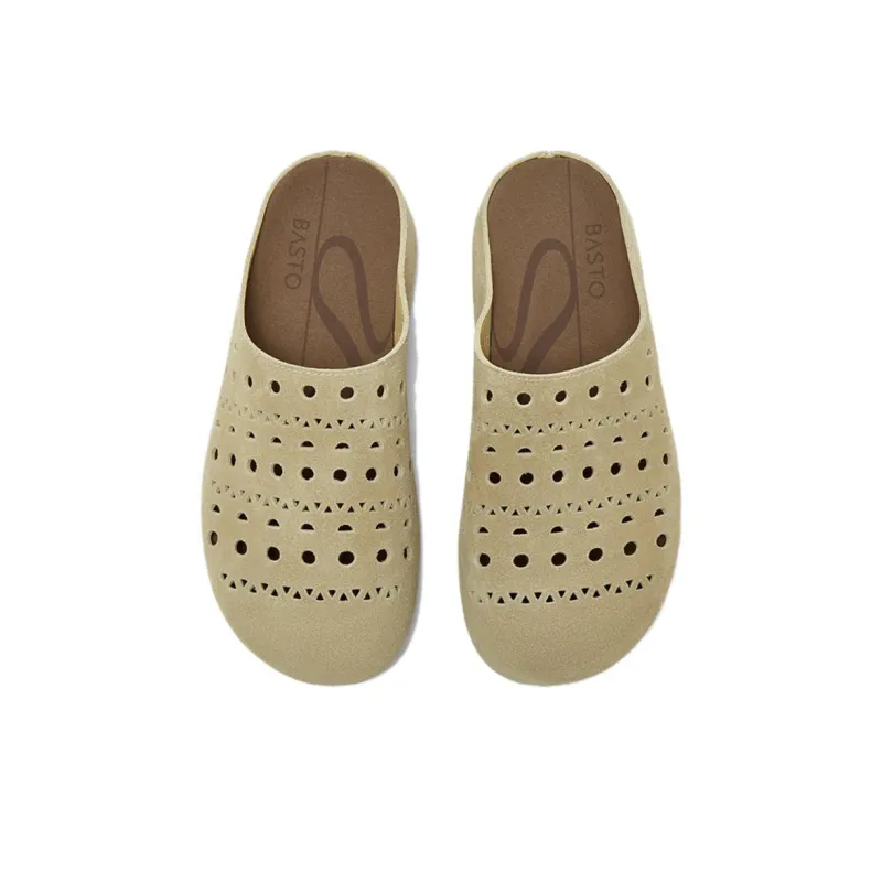 BASTO Rubber Sole Cut Out Quiet Closed Toe Slippers Women's-6