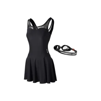 Erke One piece Swimsuit Women's Two Piece Set Black
