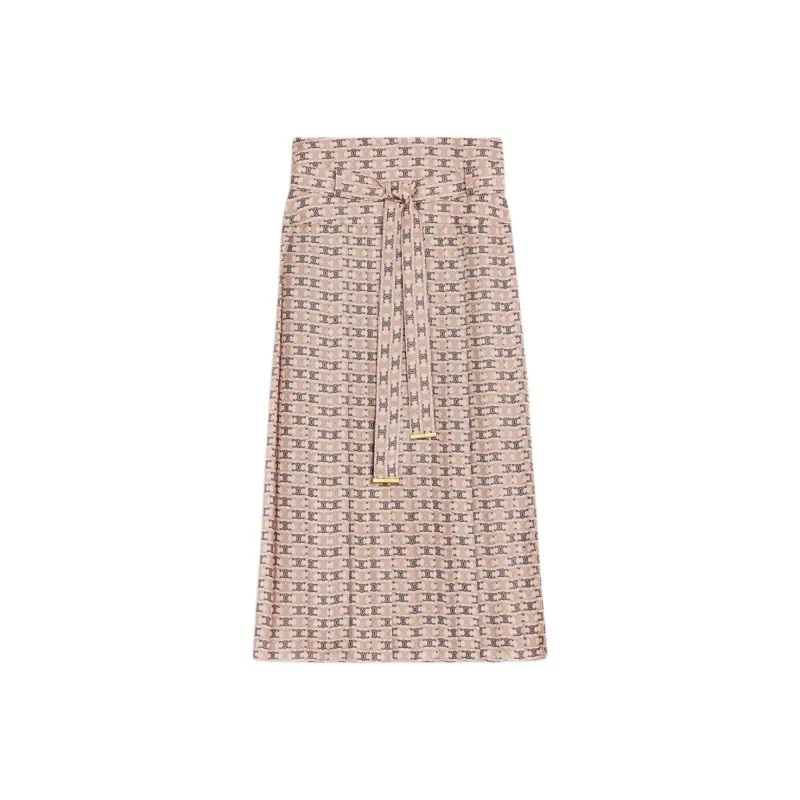CELINE Pleated Skirt In Silk Georgette-0