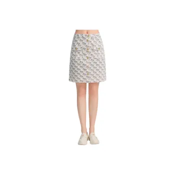 Blood Glitter Denim Short Skirts Women's White