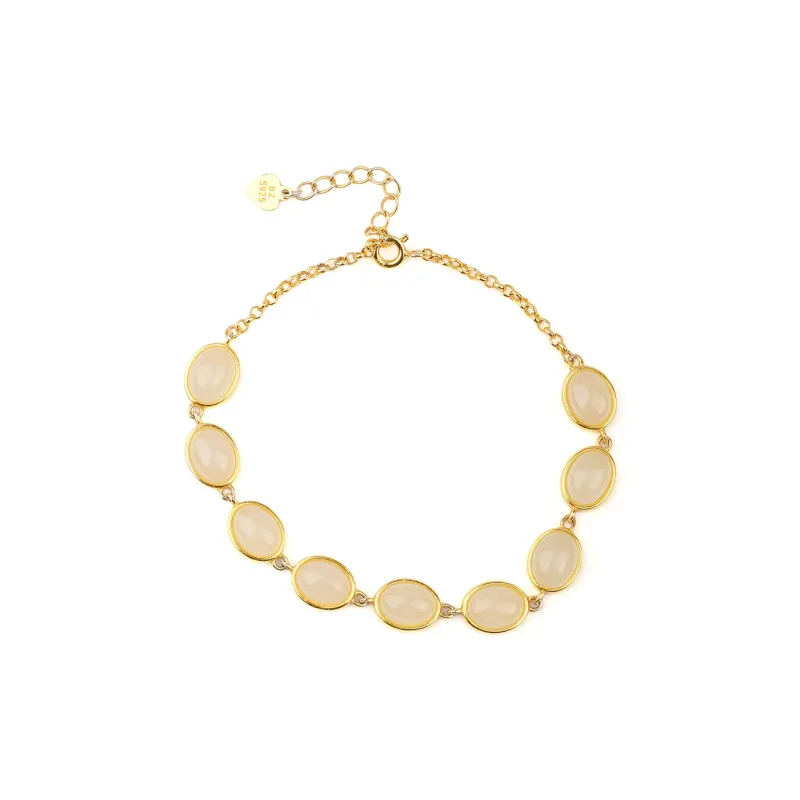 CHINA GOLD Hetian Jade Bracelets Pale Greenish White Jade Women's-0