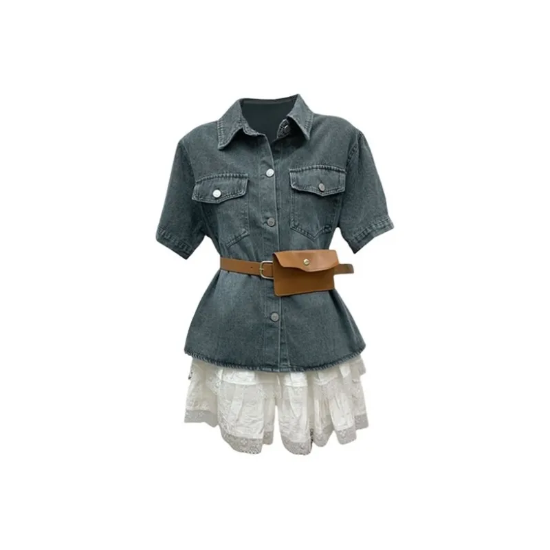 HUINIAN Two Piece Skirt Sets Women's-0