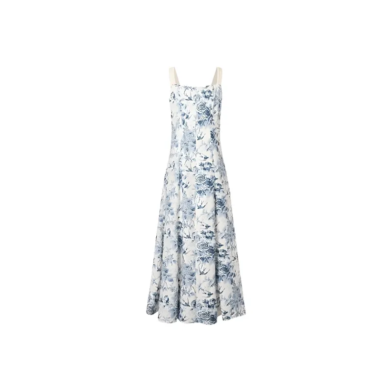DOKZB Slip Dresses Women's Blue-1
