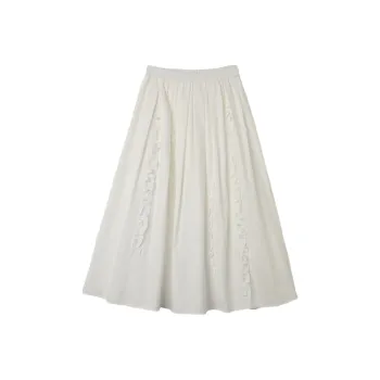 SETIROM Casual Long Skirt Women's White