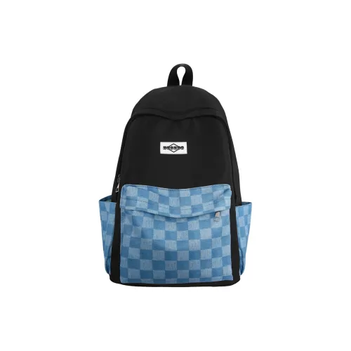 AIBAG Nylon Backpack Unisex Black/Pink/Purple/Dark Blue/Navy Blue