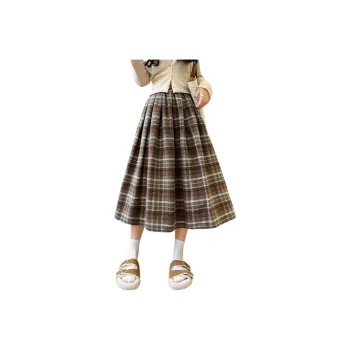 Ya Sheep People Casual Long Skirt Women's Khaki