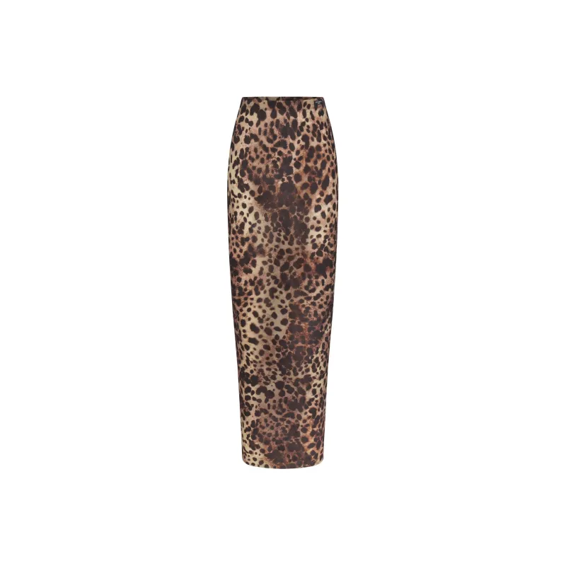 Skims X Dolce&Gabbana Milky Sheer Long Skirt Leopard-0
