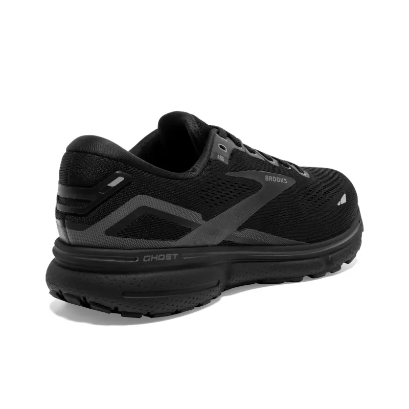 Brooks Ghost 15 Anti Slip Wear Resistant Low Top Running Shoes Men's Black-3