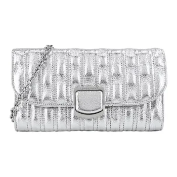 LONGCHAMP Brioche Leather Wallet on chain