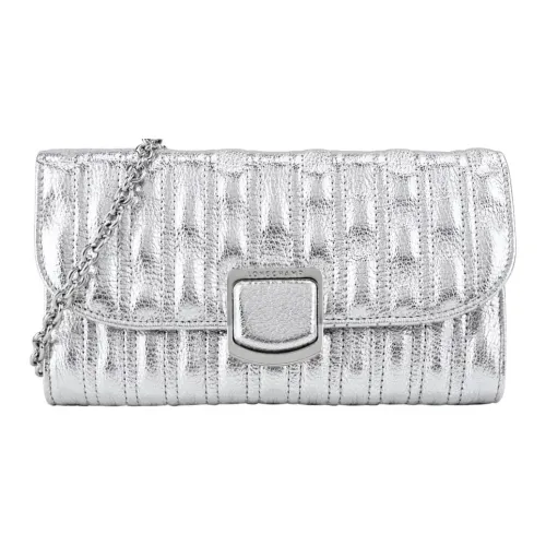 LONGCHAMP Brioche Leather Wallet on chain