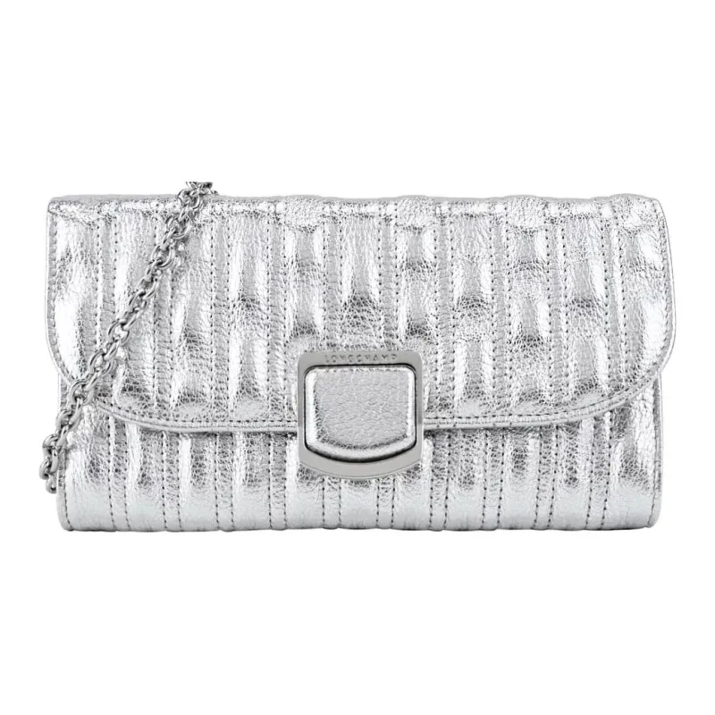 LONGCHAMP Brioche Leather Wallet on chain-0